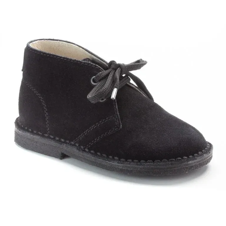 522 - Black Suede Lace for Toddler/Boy/Girl by London Kids