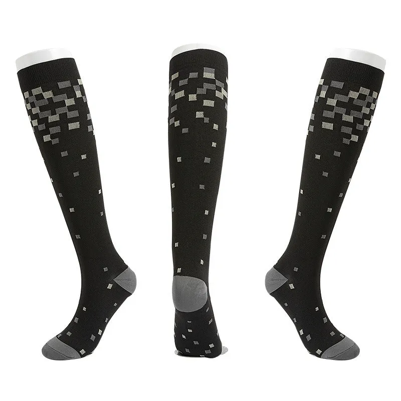 6 Pairs Fashion Sports Running Compression Socks