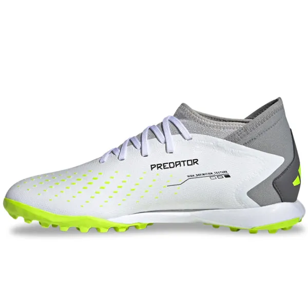 adidas Predator Accurac.3 Turf Soccer Shoes (White/Lucid Lemon)