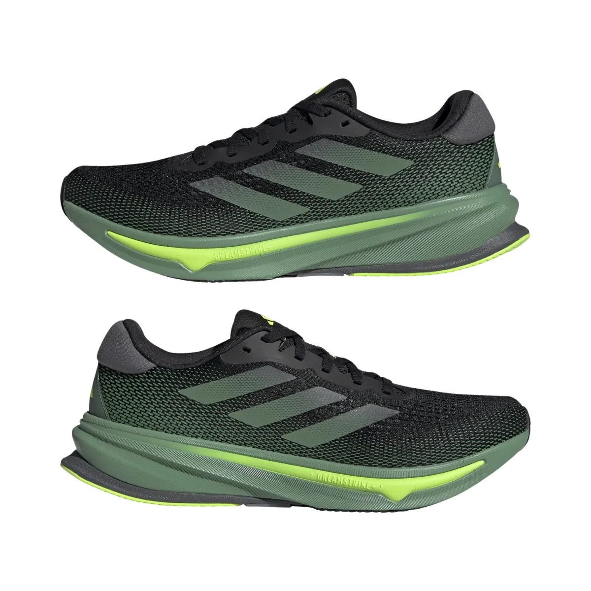 Adidas Supernova Rise Shoes Black Green AW24