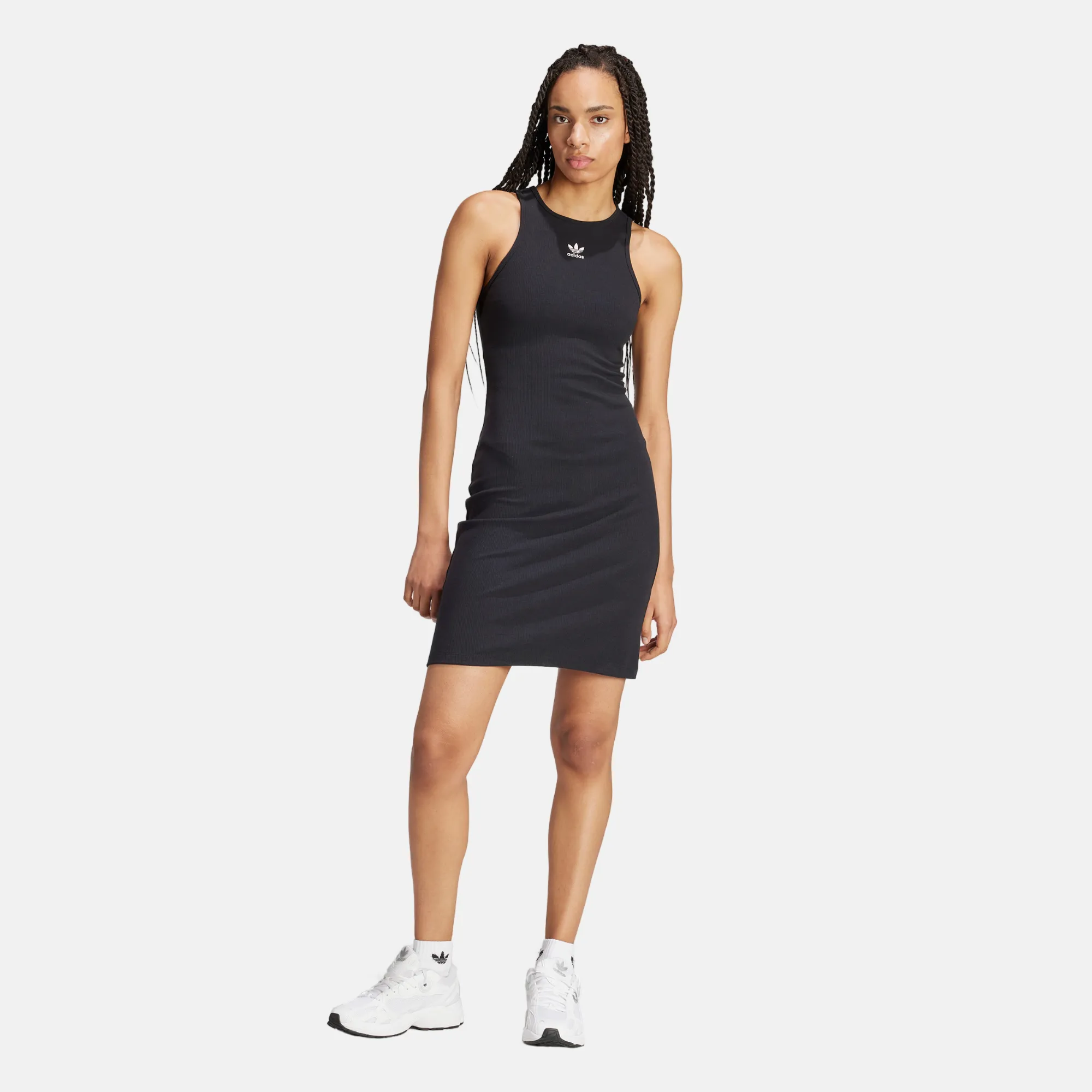 Adidas Women's Essentials Black Rib Tank Dress