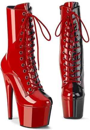 ADORE-1040TT [Red/Black Patent] | PLATFORM BOOTS [IN STOCK] [FAULTY]**