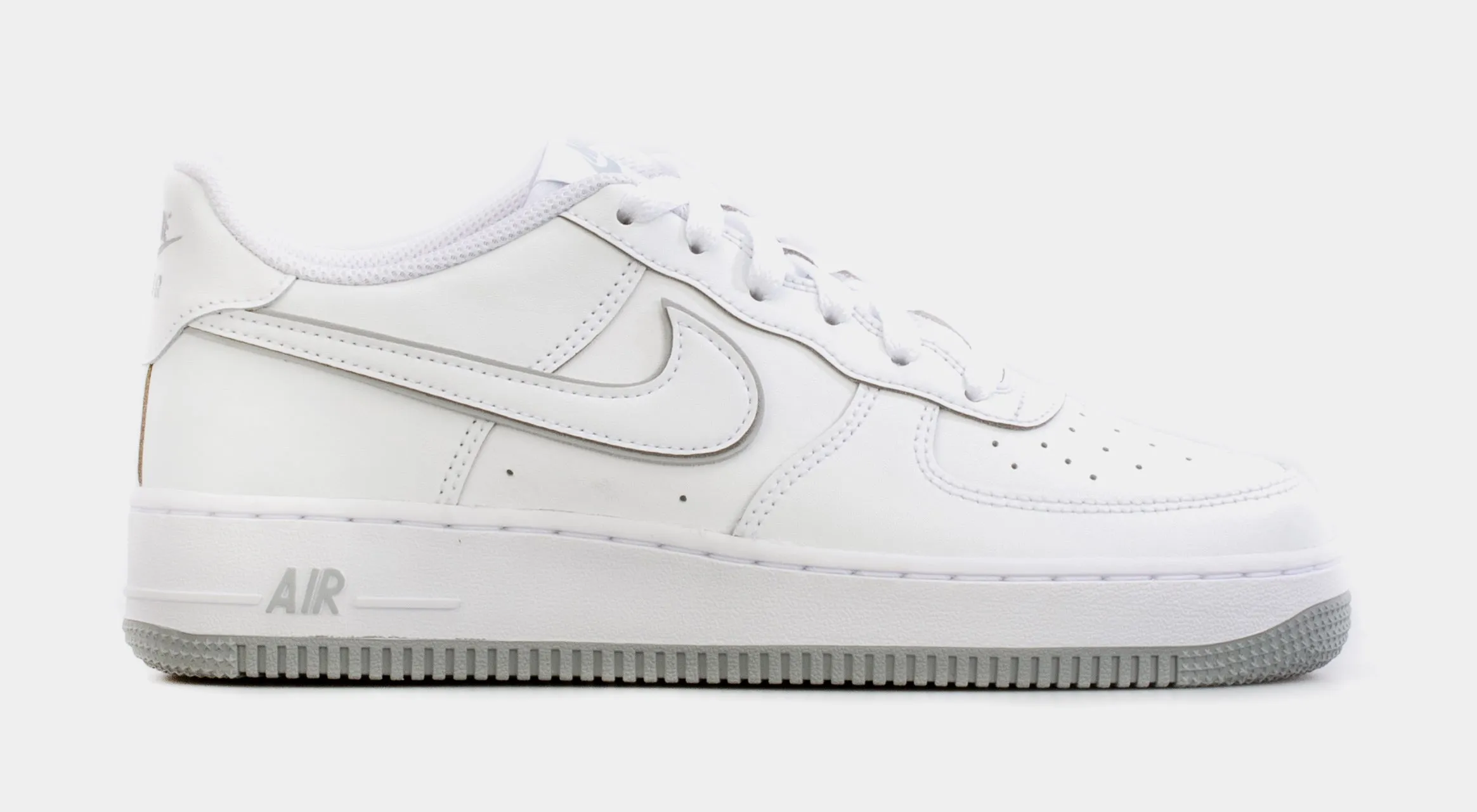 Air Force 1 Grade School Lifestyle Shoes (White/Grey)