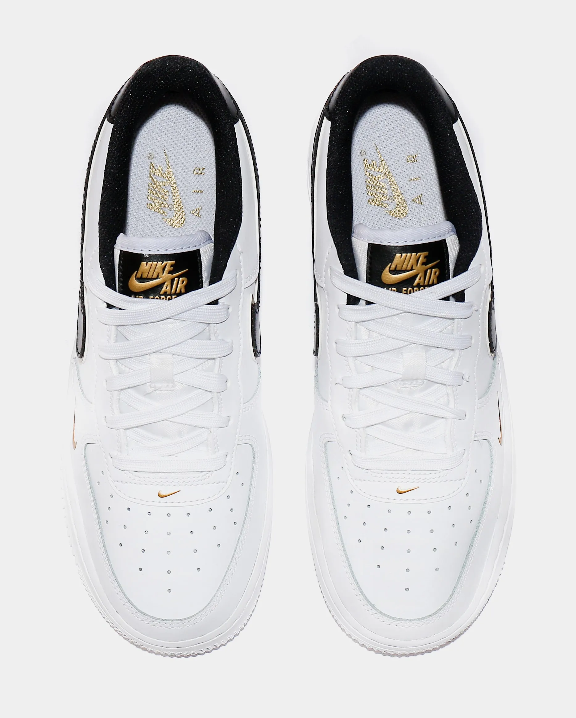 Air Force 1 LV8 Grade School Lifestyle Shoe (White/Gold)