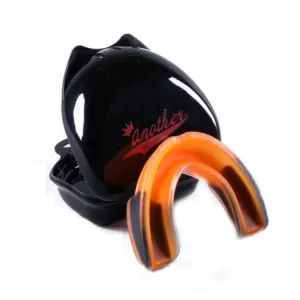 Anotherboxer Taekwondo Sanda Boxing Single-Sided Mouthguards, Size:S(Orange Black)