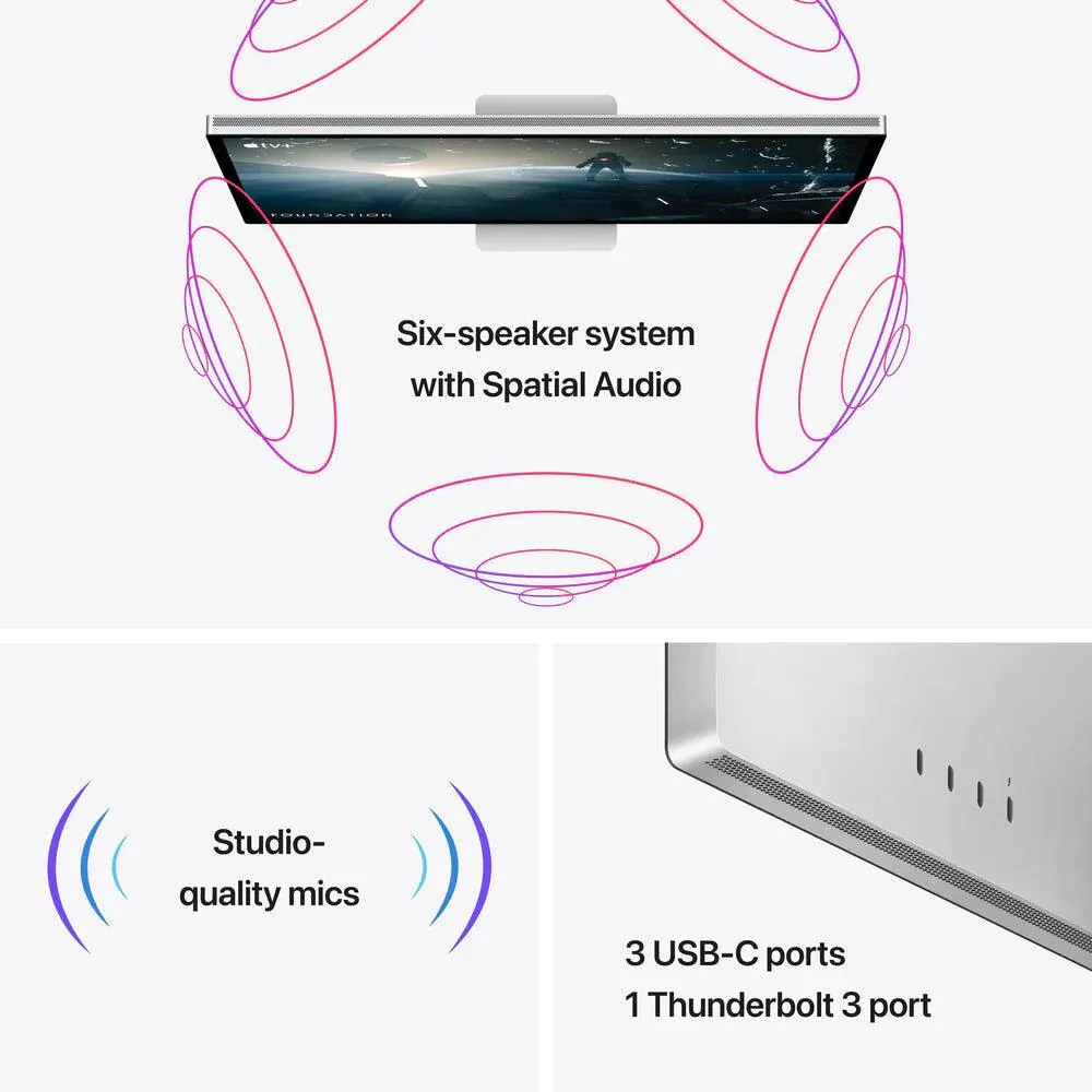 Apple Studio Display - Nano-Texture Glass - Tilt- and Height-Adjustable Stand