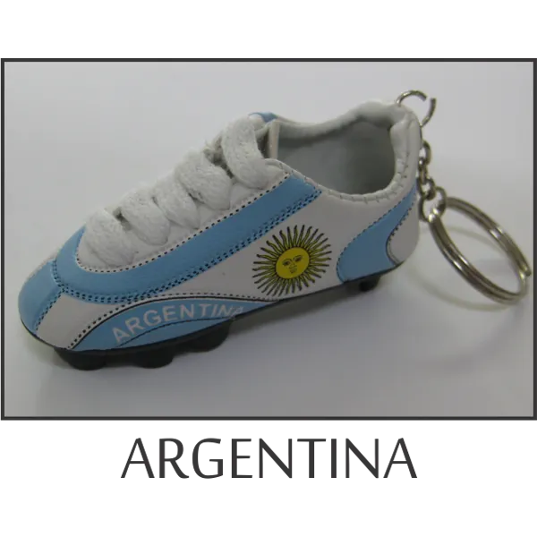 Argentina Mini Soccer Shoe Key Chain