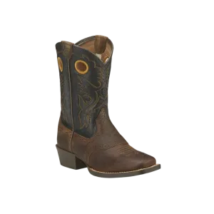 Ariat Kid's Heritage Roughstock Western Distressed Brown Boots