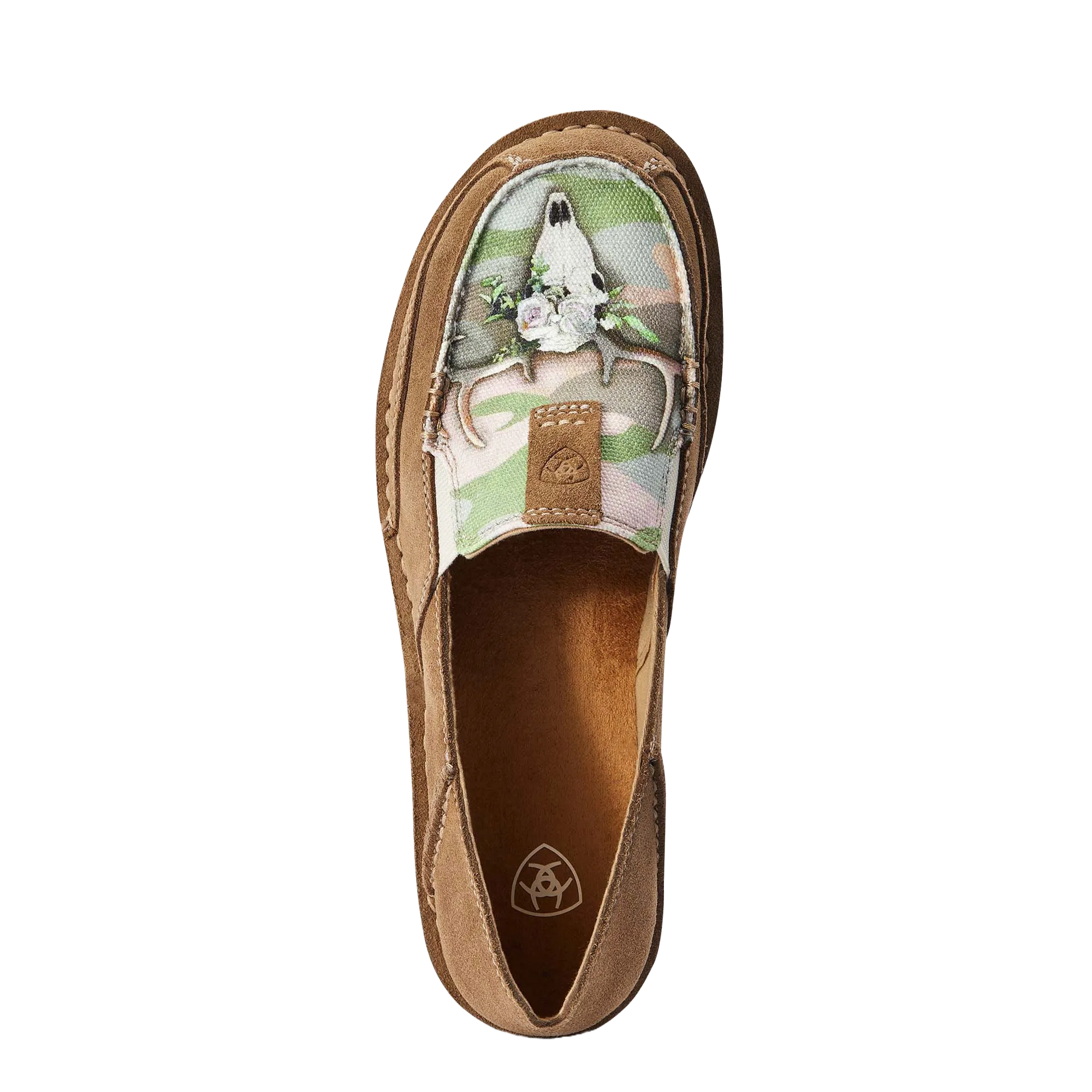 Ariat Ladies Cruiser Relaxed Bark & Doe Camo Print Slip On Shoes 10042531