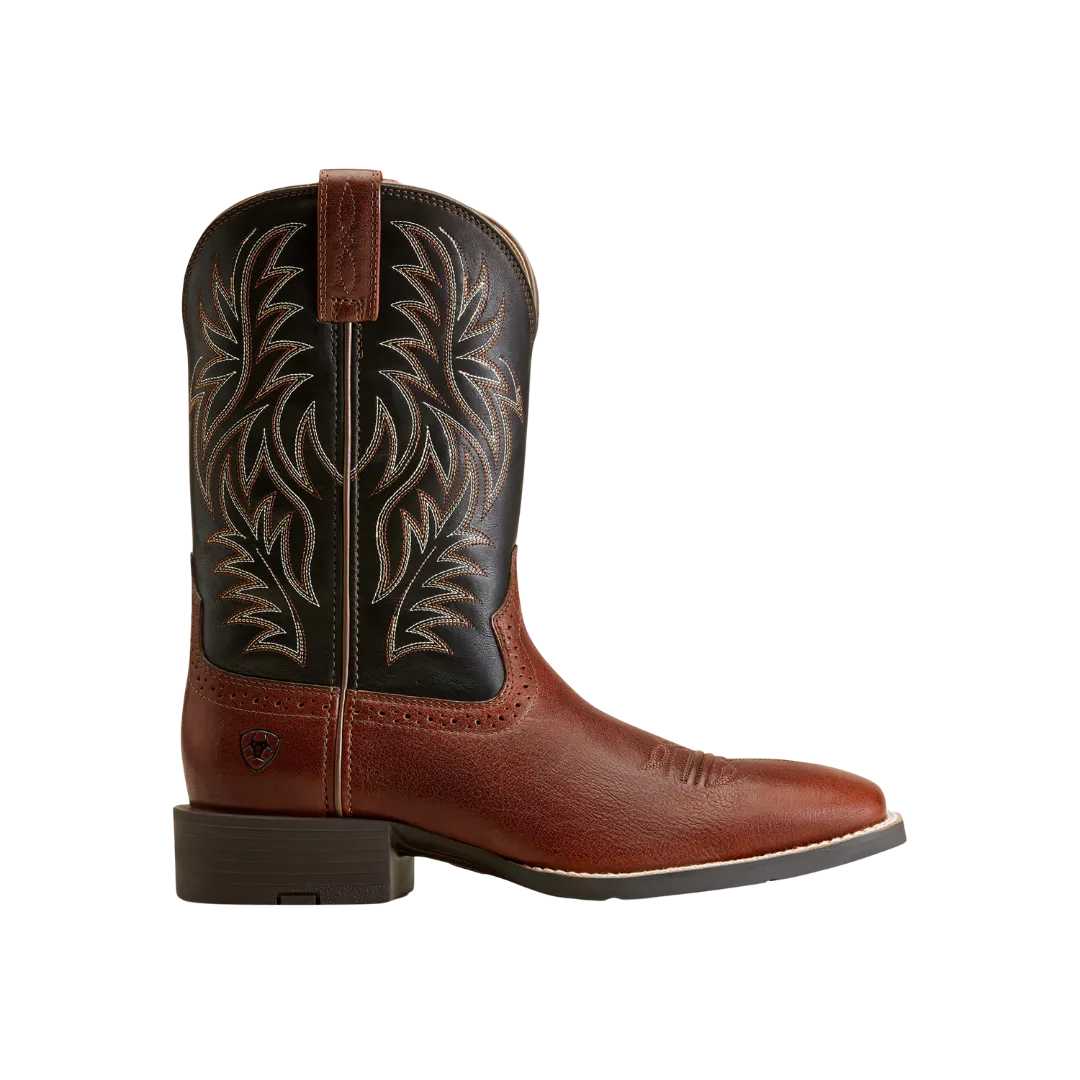 Ariat Men's Sport Wide Square Toe Western Cognac Candy Boots