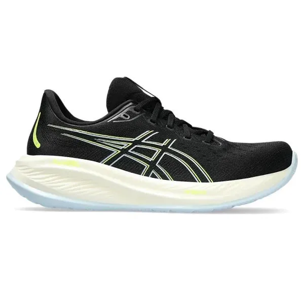 Asics Mens Gel-Cumulus 26 Wide 2E Black/ Safety Yellow