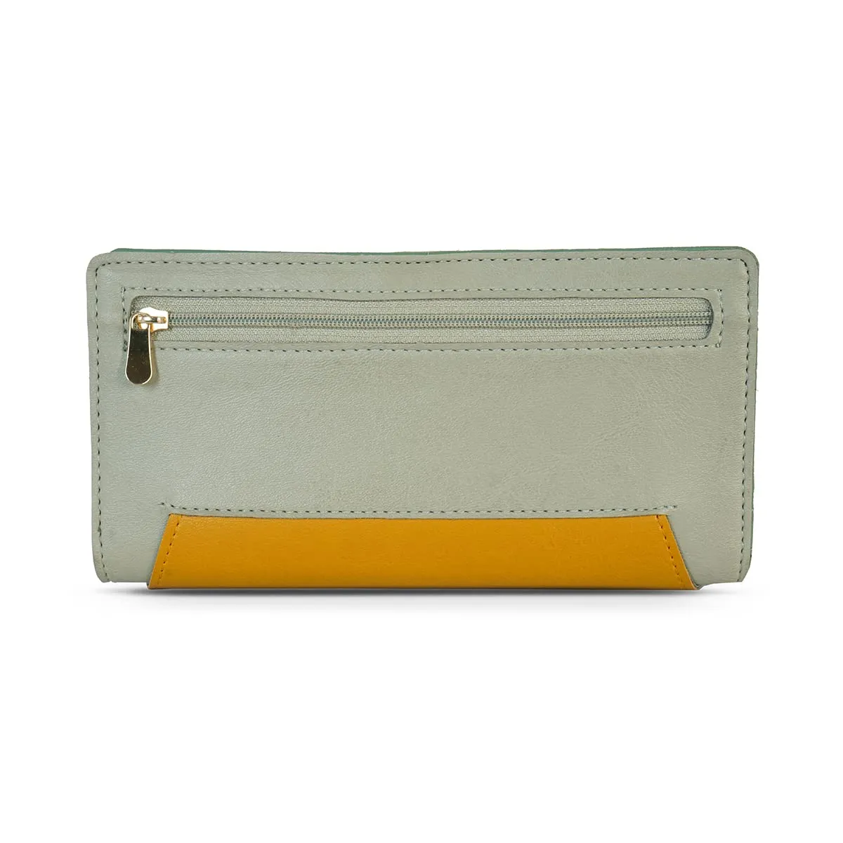 Baggit Women's Faux Leather Wallet (Mint Green)