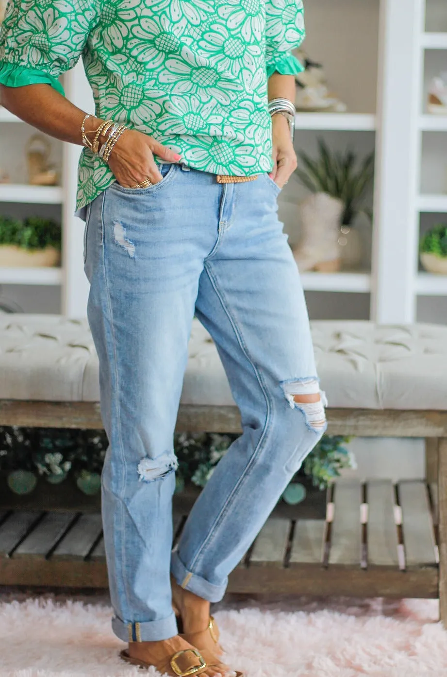 Bayeas Relaxed Boyfriend Jeans