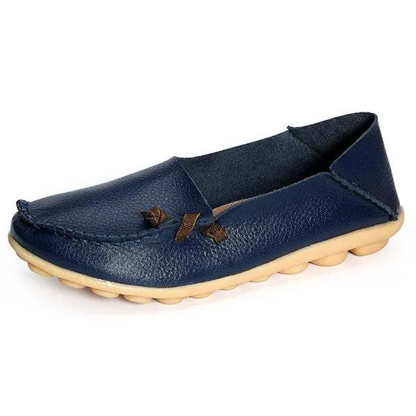 Big Size Soft Multi-Way Wearing Pure Color Flat Loafers