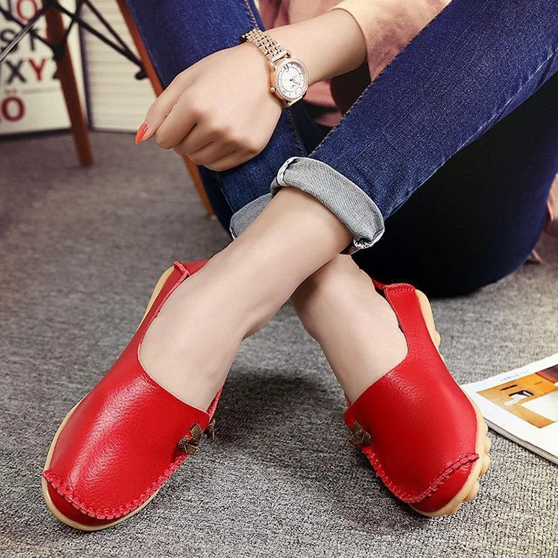 Big Size Soft Multi-Way Wearing Pure Color Flat Loafers