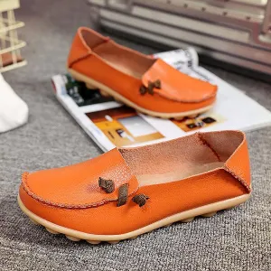 Big Size Soft Multi-Way Wearing Pure Color Flat Loafers