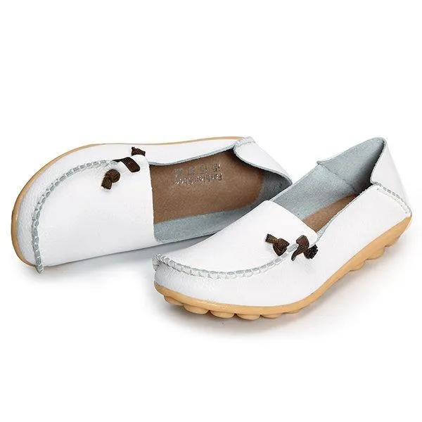 Big Size Soft Multi-Way Wearing Pure Color Flat Loafers