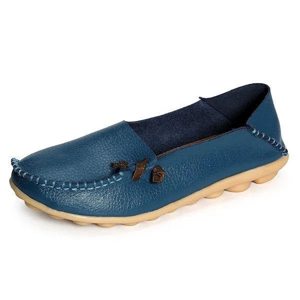 Big Size Soft Multi-Way Wearing Pure Color Flat Loafers