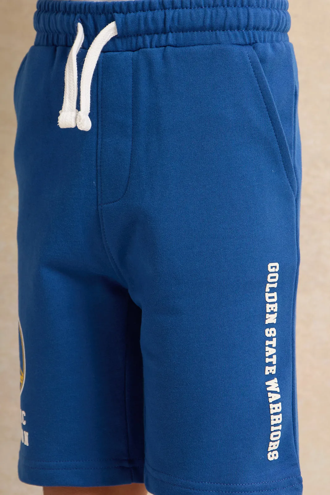 Boys Blue Nba Print Shorts