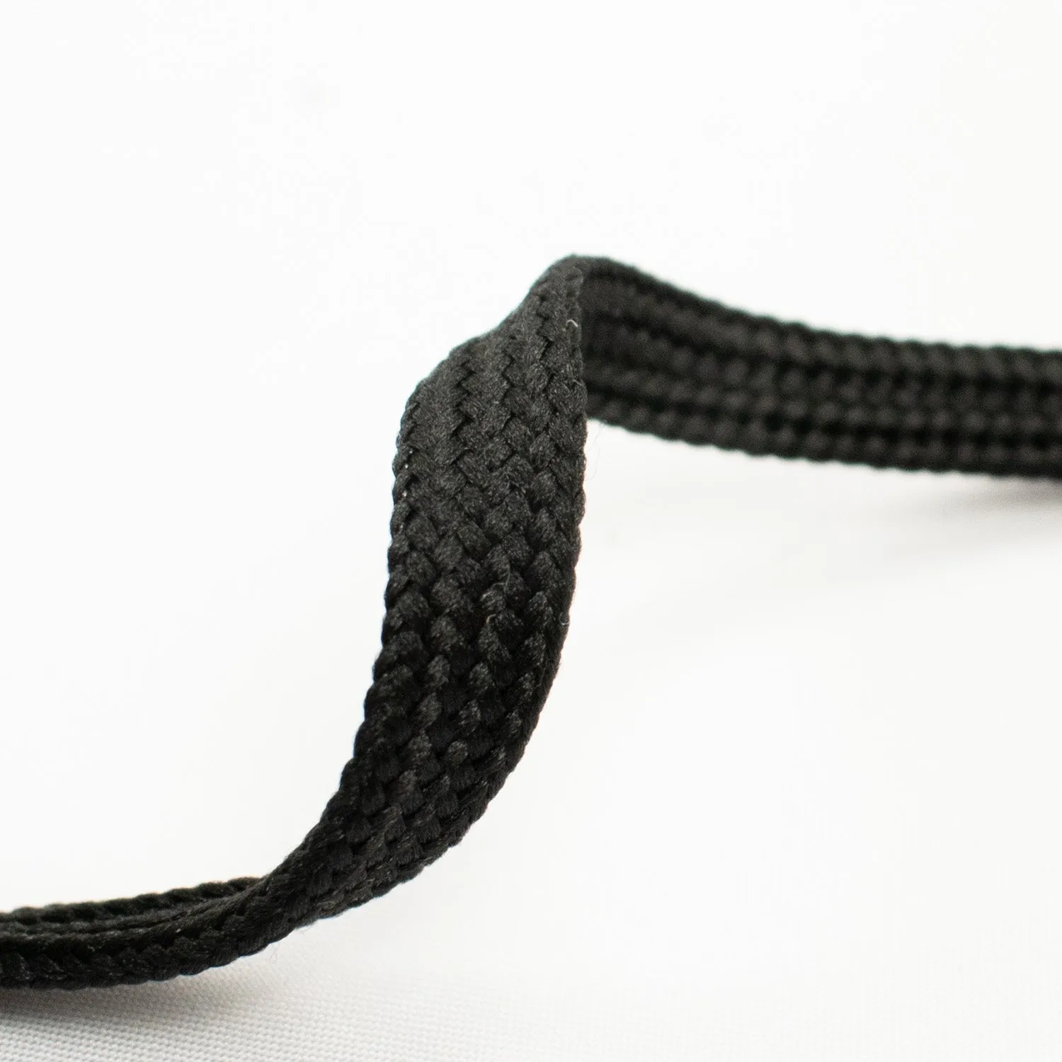 Braid Polyester Cord Shoes Lace Lanyard Trim 8MM Black