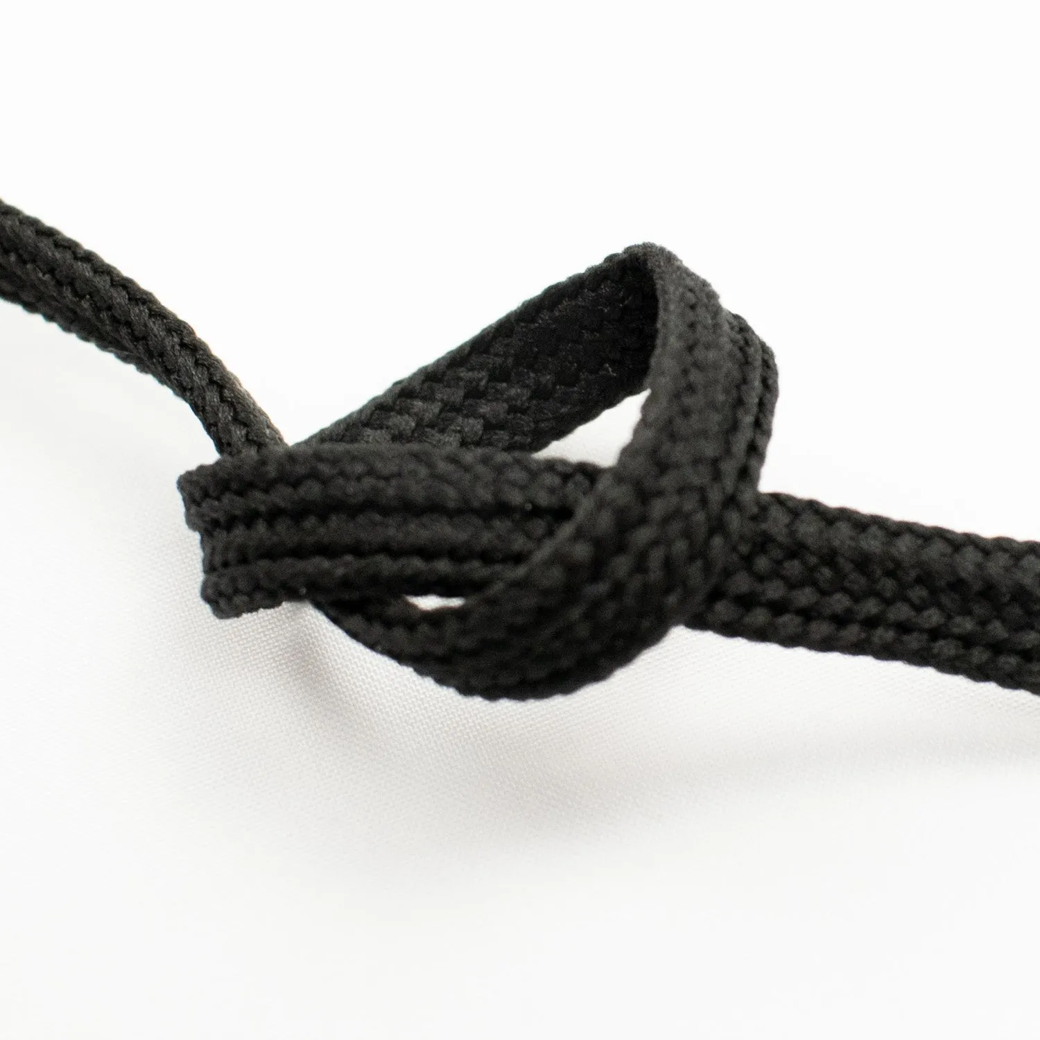 Braid Polyester Cord Shoes Lace Lanyard Trim 8MM Black