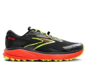 Brooks Divide 5 Mens Trail Running Shoe (Black/Cherry/Lime)