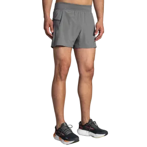 Brooks | Sherpa 5" 2-in-1 Short | Men's | Heather Charcoal