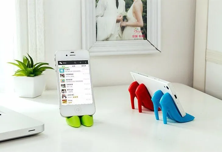 Candy Color High-heeled shoes Silicone Phone Stands