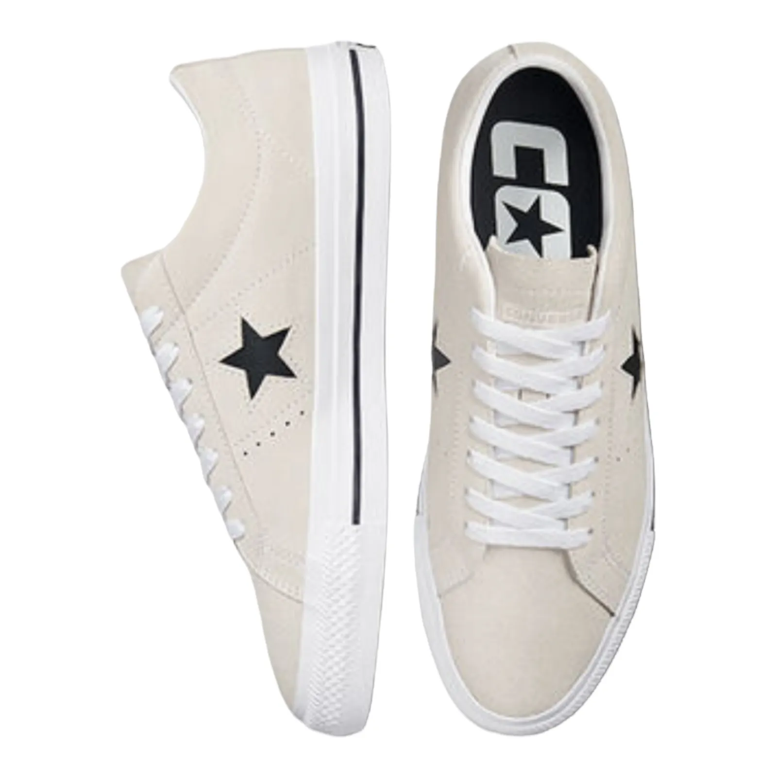 CONS ONE STAR PRO SUEDE EGRET/WHITE/BLACK