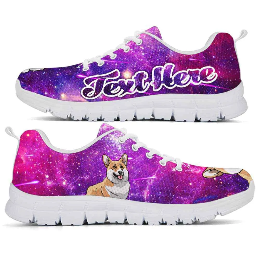 Custom Name Corgi Sneaker, Galaxy Corgi Dog Lovers Sneakers Running Shoes Gift Men Women, Best Running Shoes