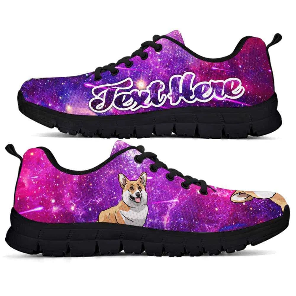 Custom Name Corgi Sneaker, Galaxy Corgi Dog Lovers Sneakers Running Shoes Gift Men Women, Best Running Shoes