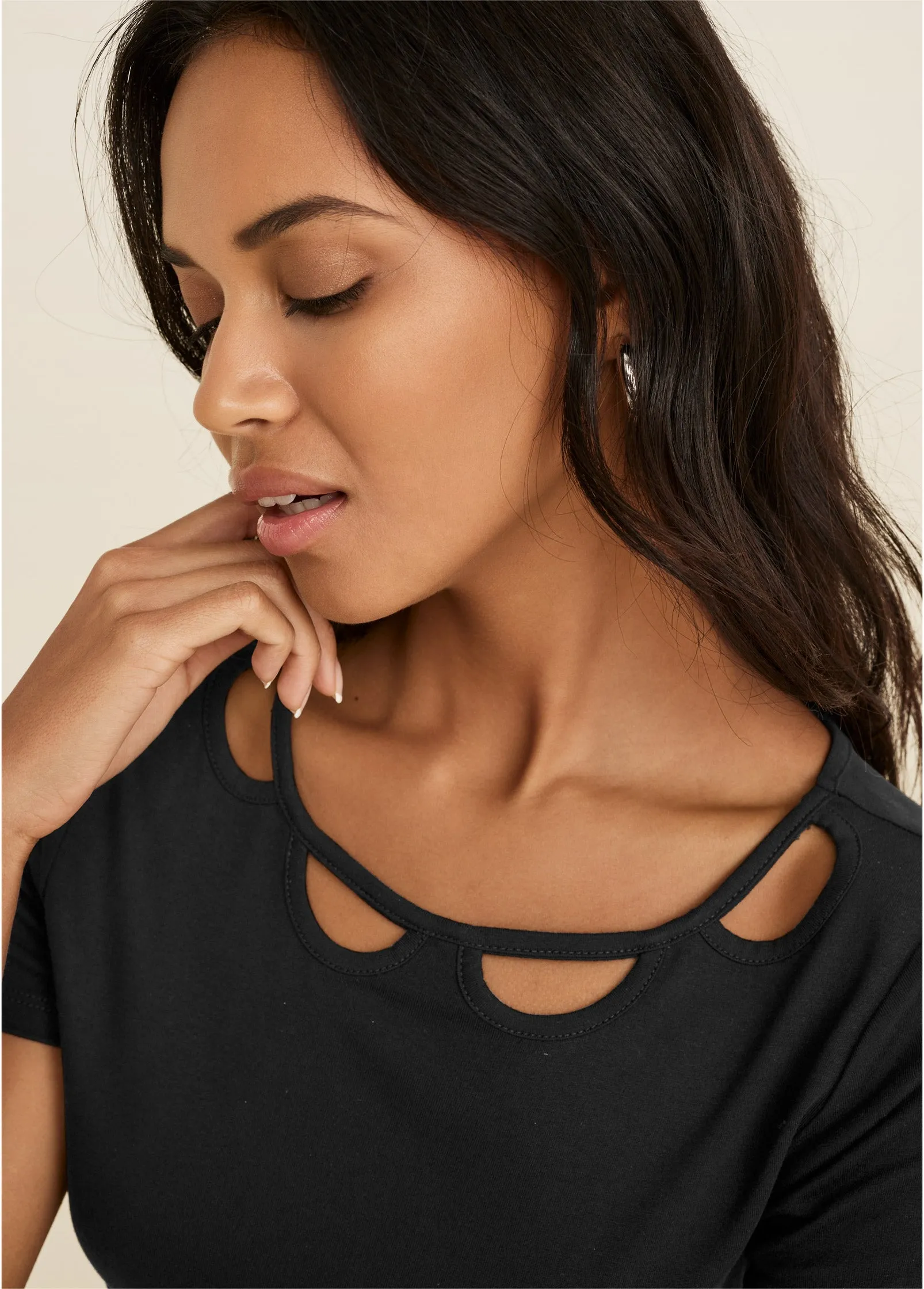 Cut-Out Top - Black