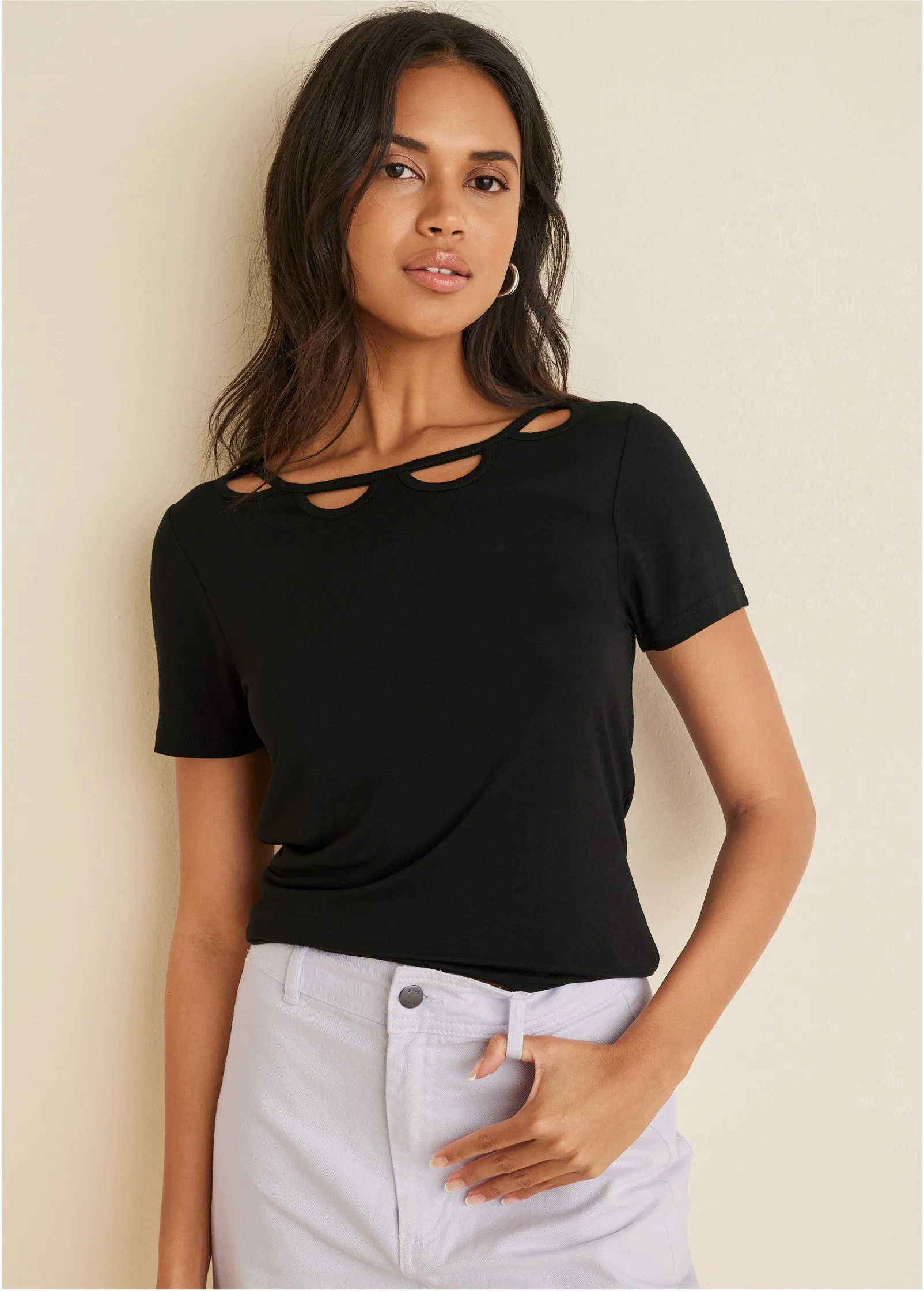 Cut-Out Top - Black