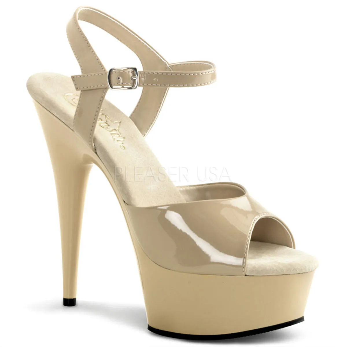 Delight-609 Cream Platform Sandals