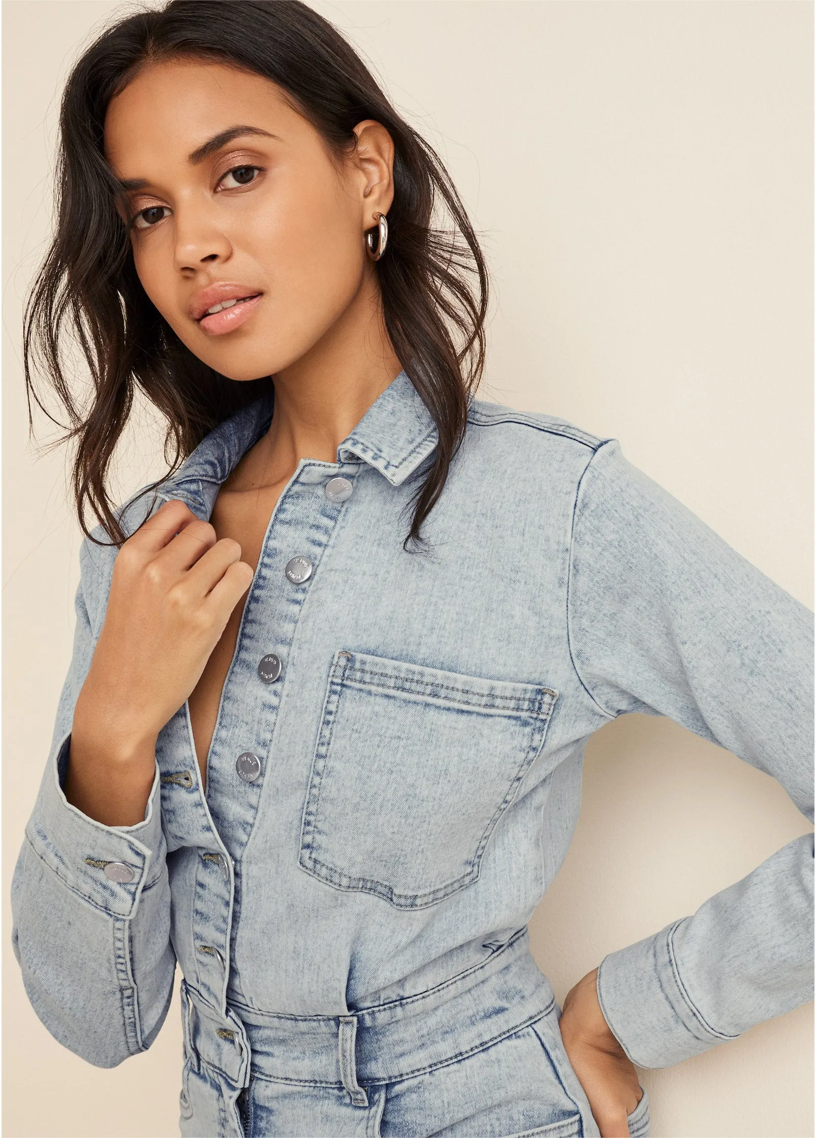 Denim Shirt Dress - Light Wash