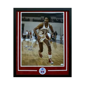 Dr J Julius Erving Hand Signed & Framed Virginia Squires 16x20 Basketball Photo