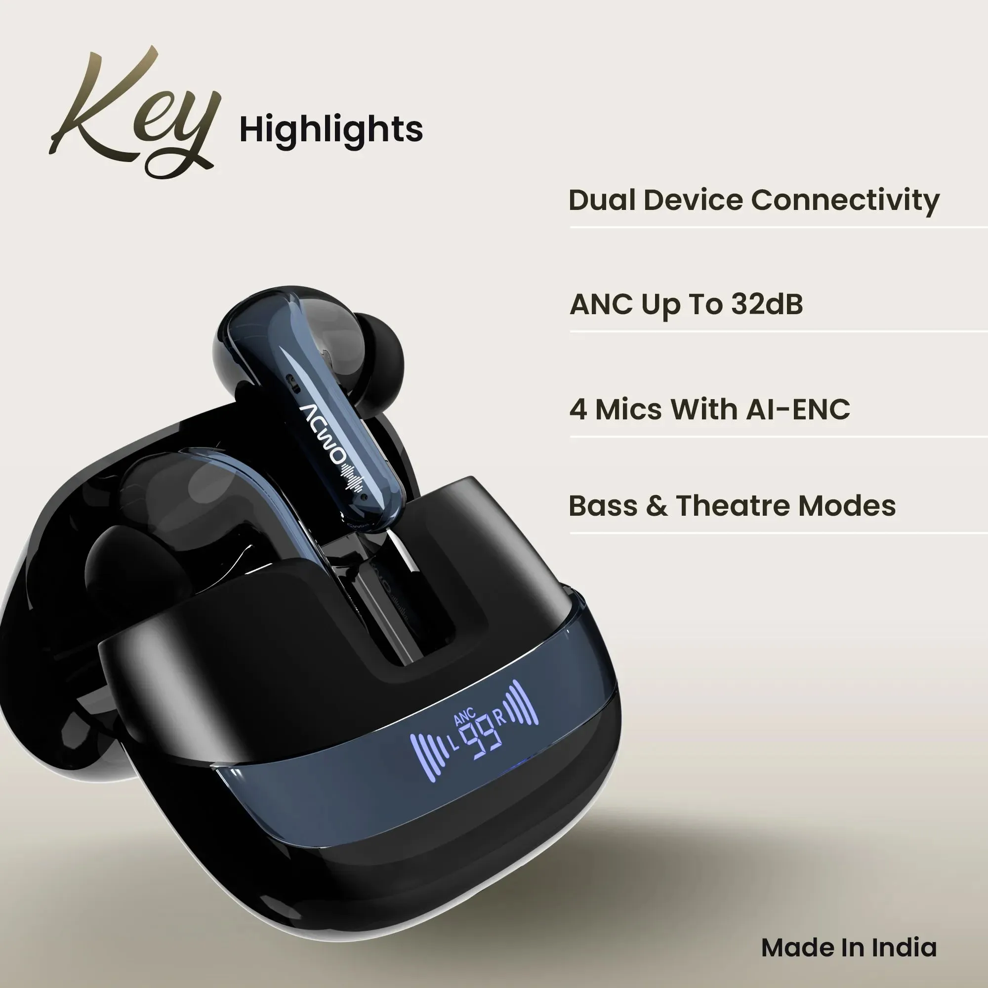 DwOTS 747 TWS Earbuds With Dual Device Connectivity