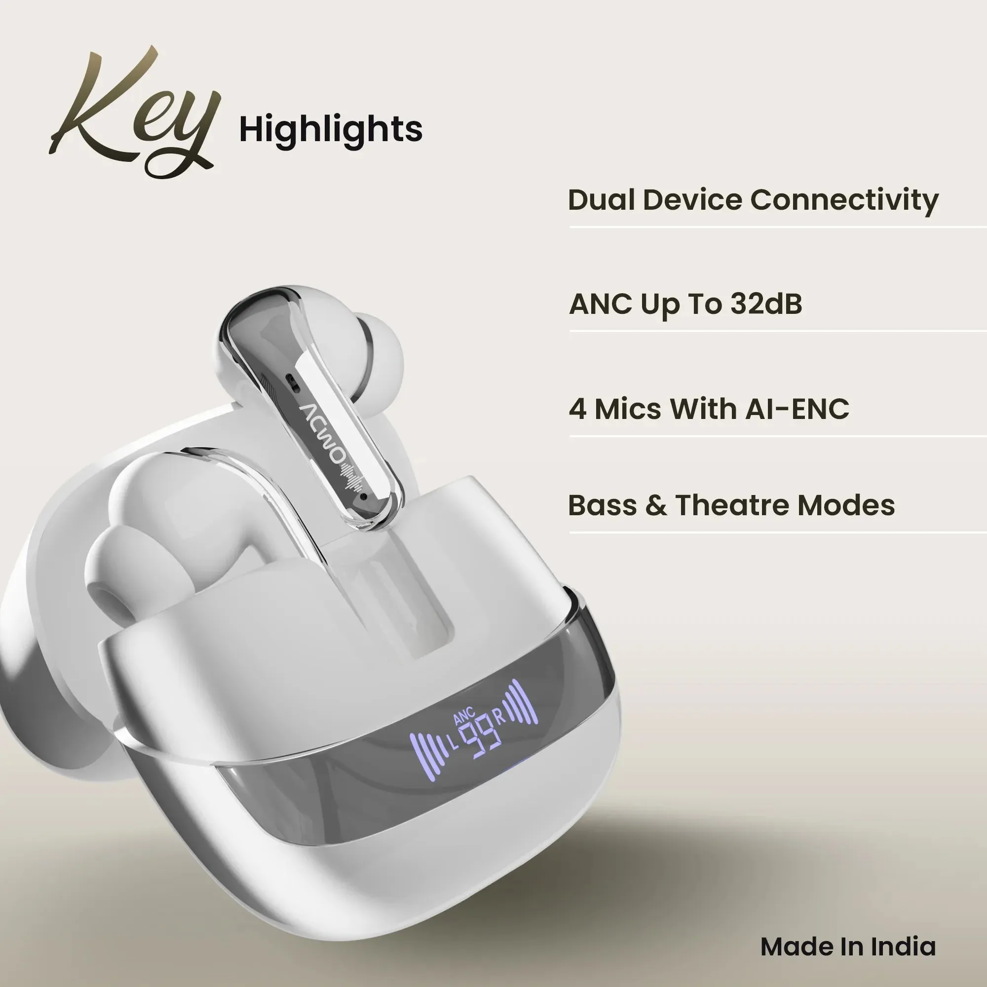 DwOTS 747 TWS Earbuds With Dual Device Connectivity