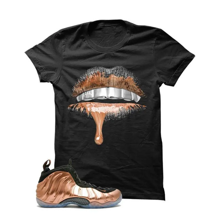 Foamposite One Copper Black T Shirt (Lips)