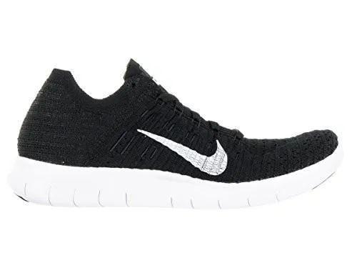 Free Rn Flyknit Black/White Running Shoe 8 US