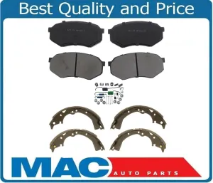 Front Ceramic Pads Rear Shoes Hardware kit 95-04 Toyota Tacoma Rear Wheel Drive