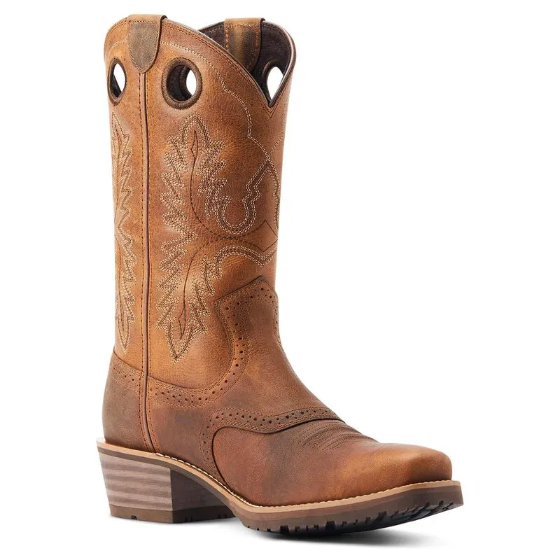 Hybrid Roughstock Square Toe Western Boot Ariat