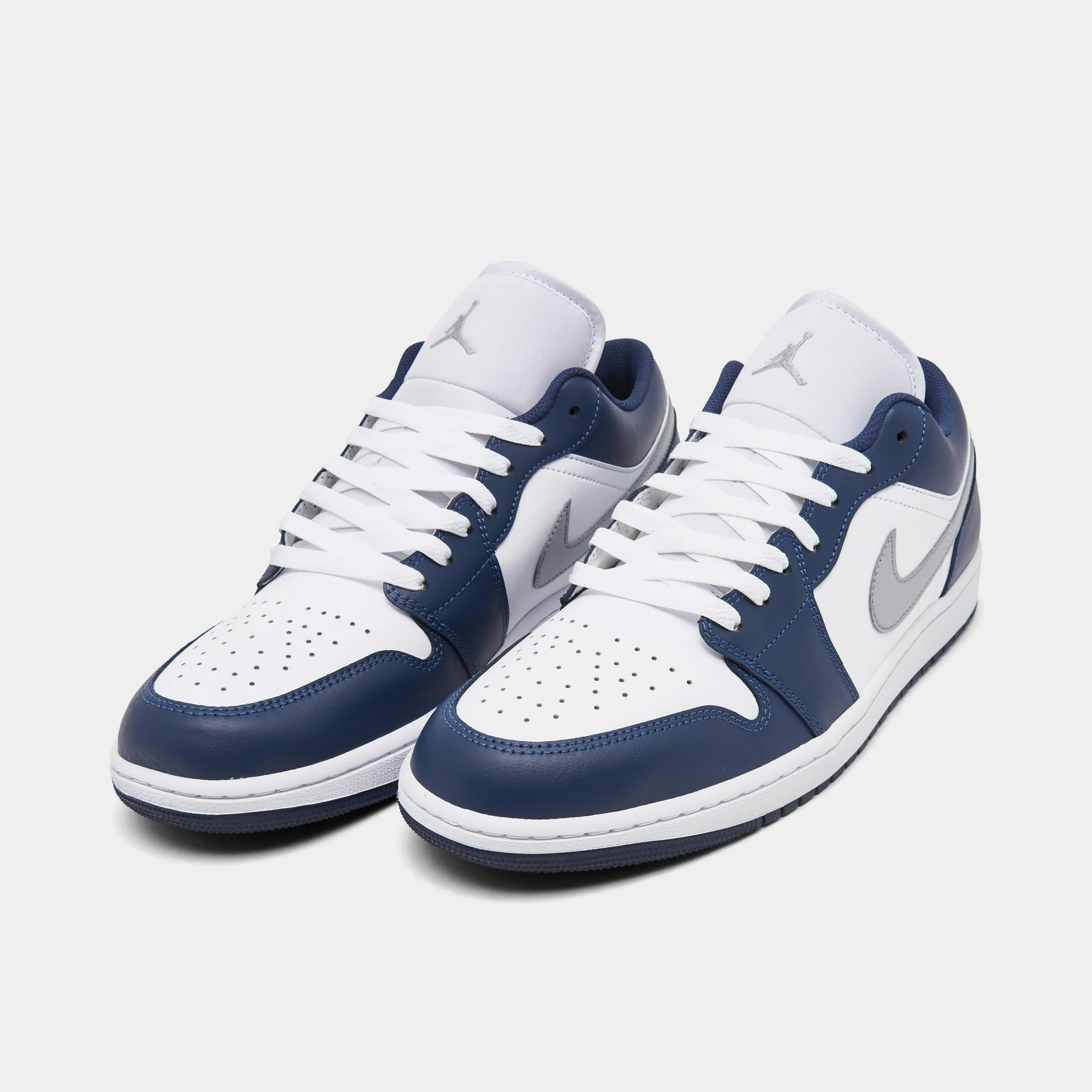 Jordan 1 Low White / Wolf Grey - Midnight Navy