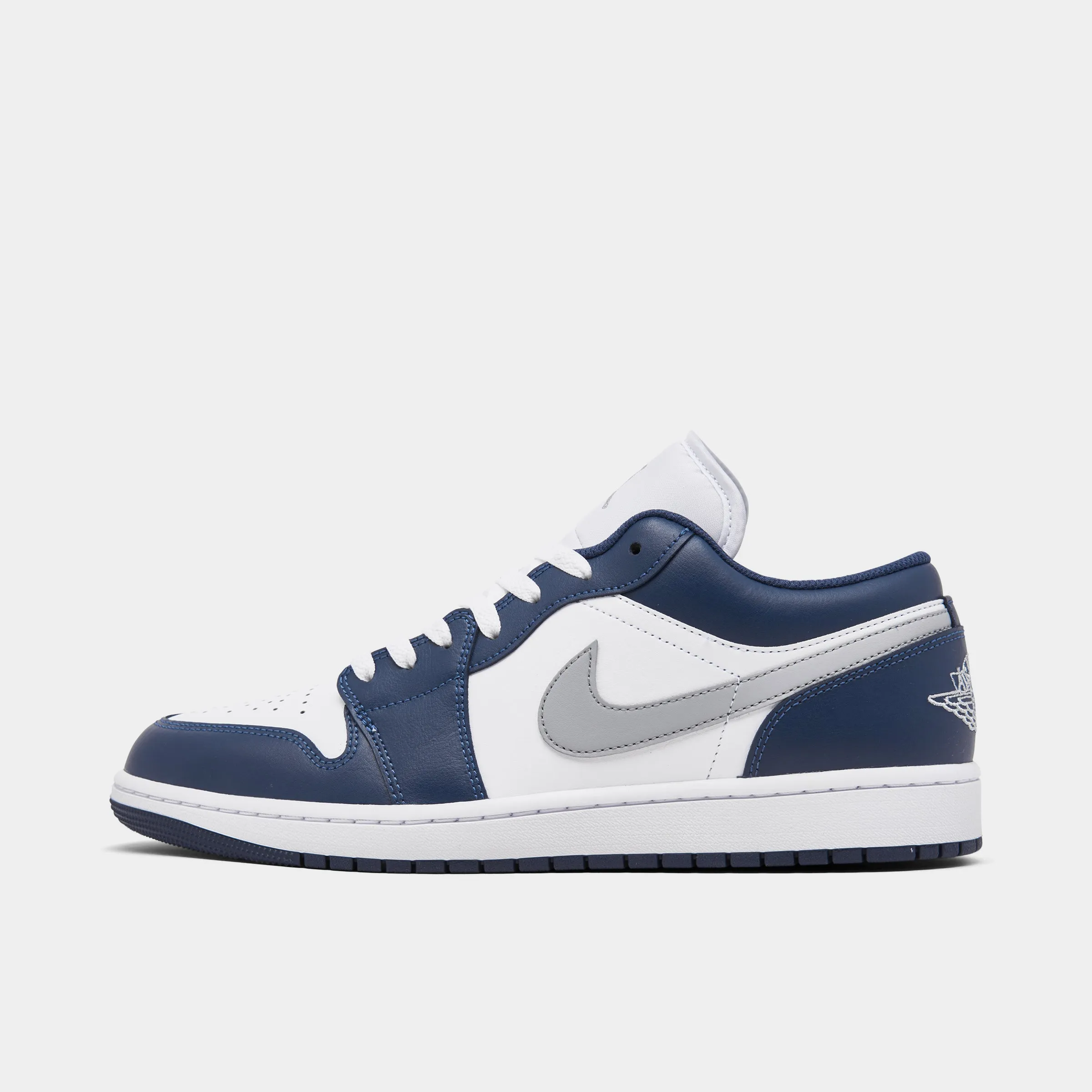 Jordan 1 Low White / Wolf Grey - Midnight Navy