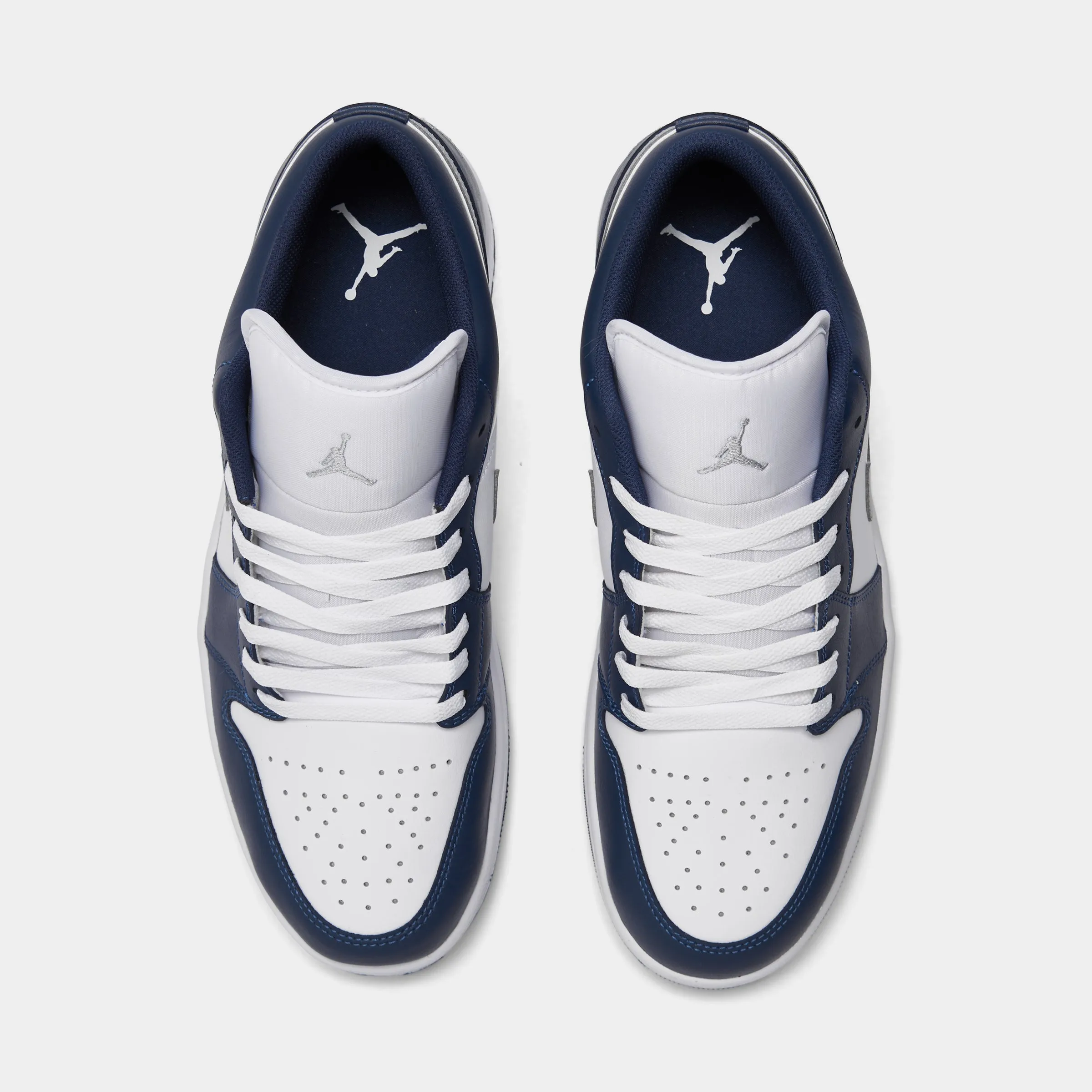 Jordan 1 Low White / Wolf Grey - Midnight Navy