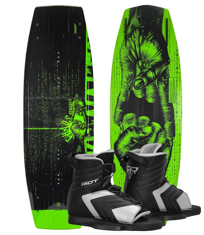 KD Chaos Wakeboard Package with Riot Boots (2024)