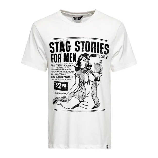 King Kerosin Stag Stories T-Shirt Off White