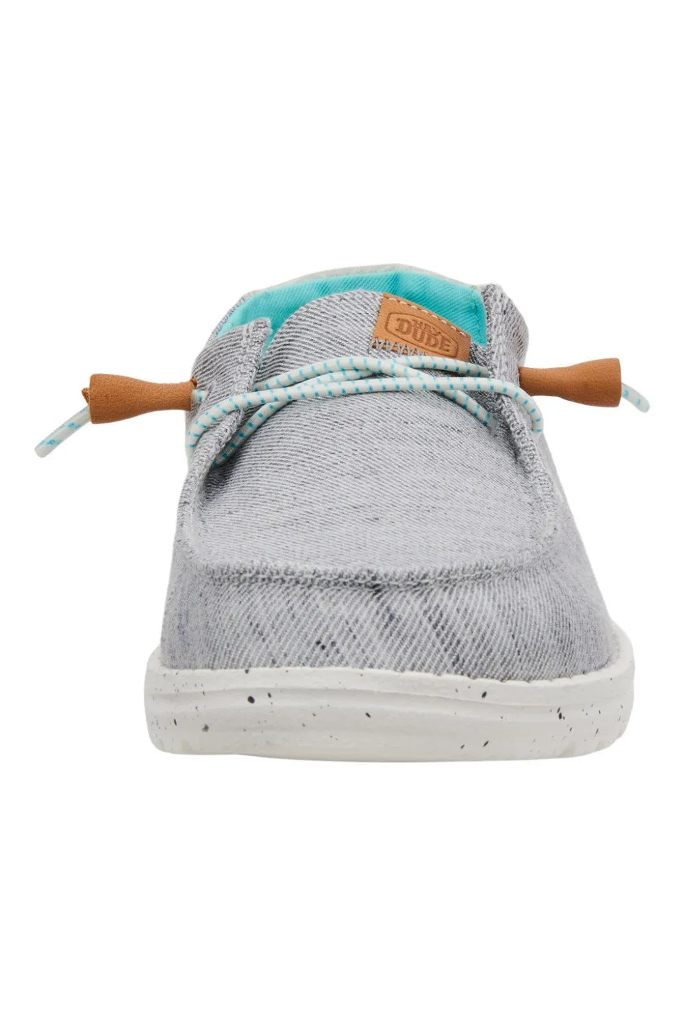 Ladies Hey Dude Grey Canvas Summer Shoes Laced Wendy Slub Tropical sale