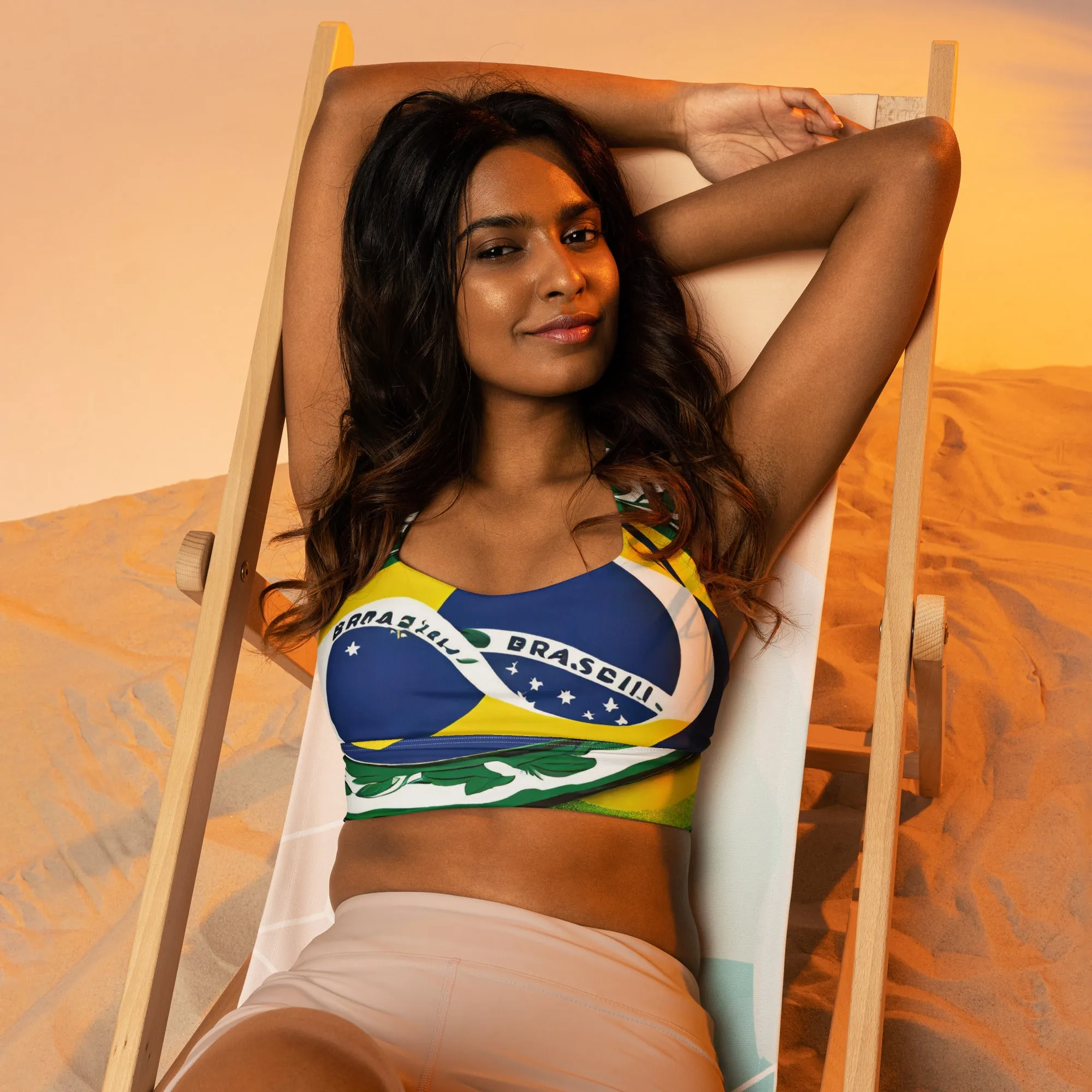 Longline sports bra / Brasil sports bra