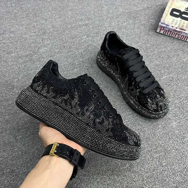 Luxury Rhinestone Platform Sneakers